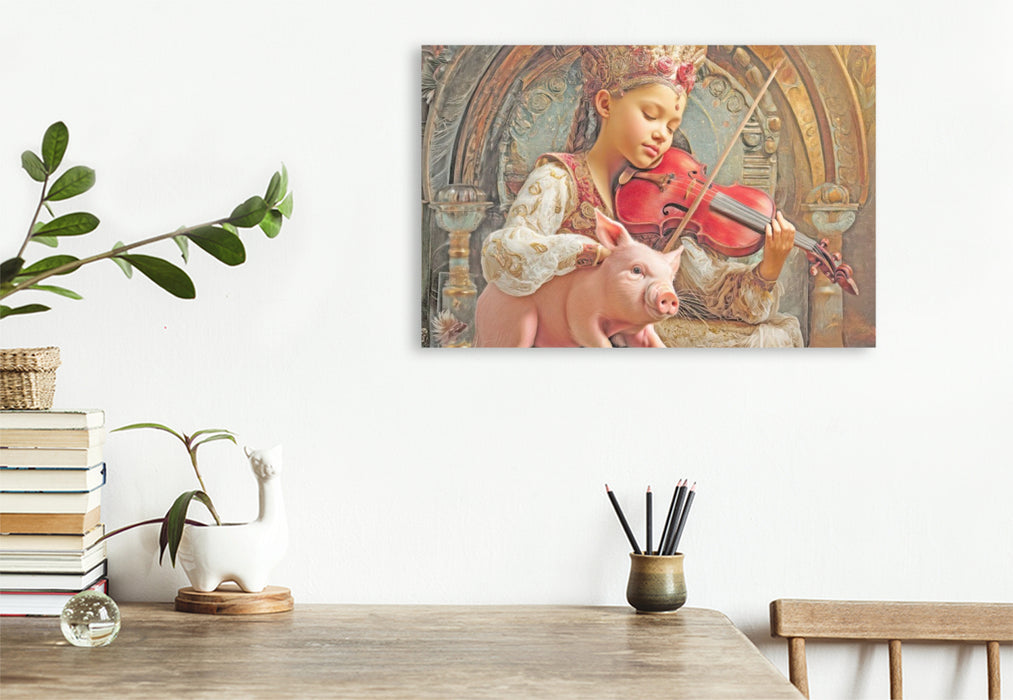Premium Textil-Leinwand Melodien und Zuneigung
