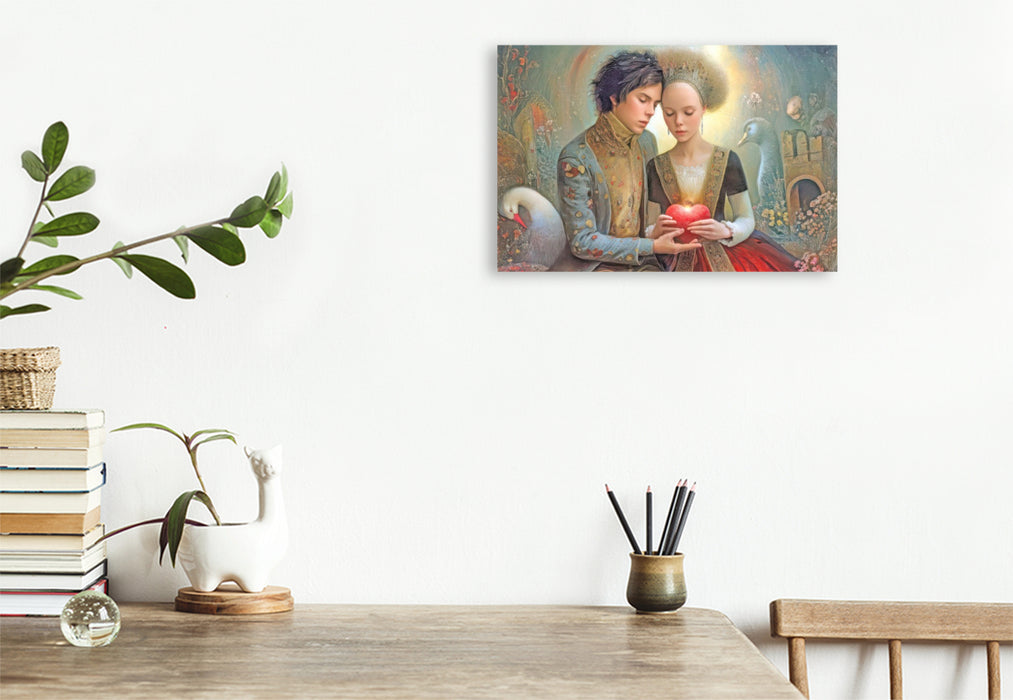Premium Textil-Leinwand Melodien und Zuneigung