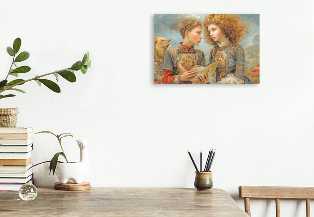 Premium Textil-Leinwand Melodien und Zuneigung