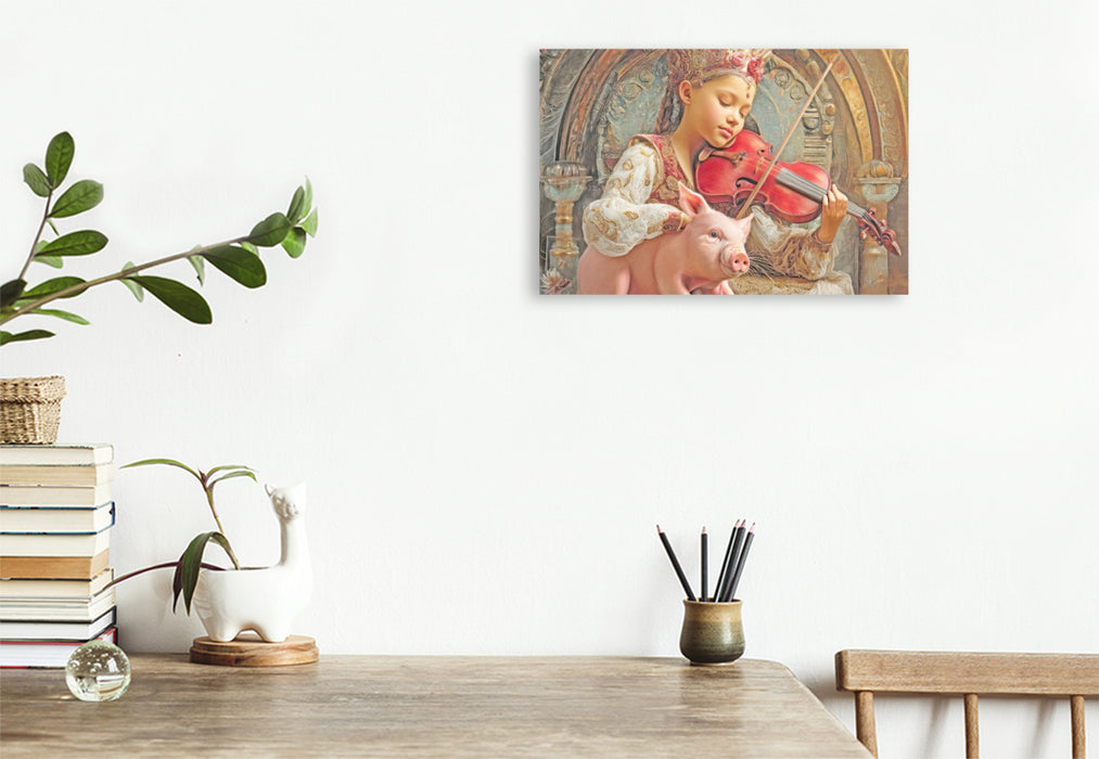 Premium Textil-Leinwand Melodien und Zuneigung