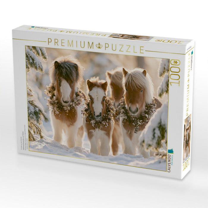 Weihnachtszauber auf Hufen - CALVENDO Foto-Puzzle'