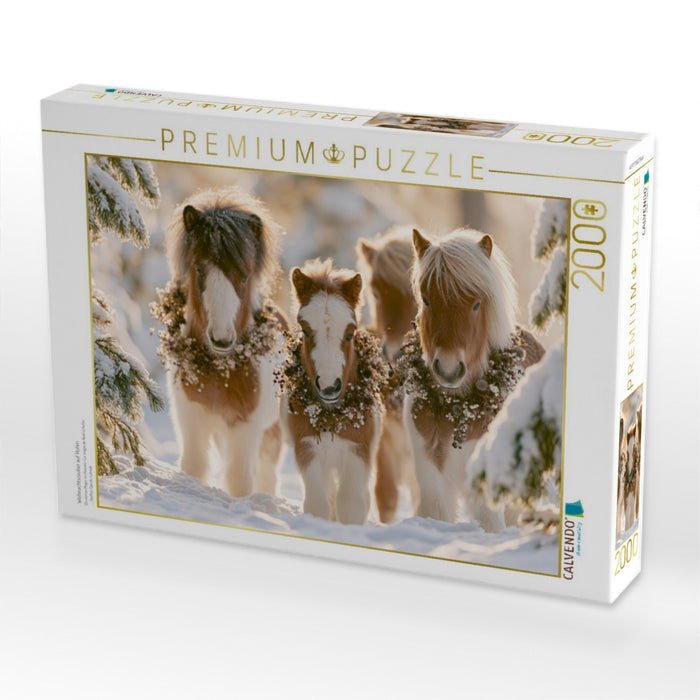 Weihnachtszauber auf Hufen - CALVENDO Foto-Puzzle'