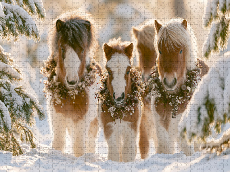 Weihnachtszauber auf Hufen - CALVENDO Foto-Puzzle'
