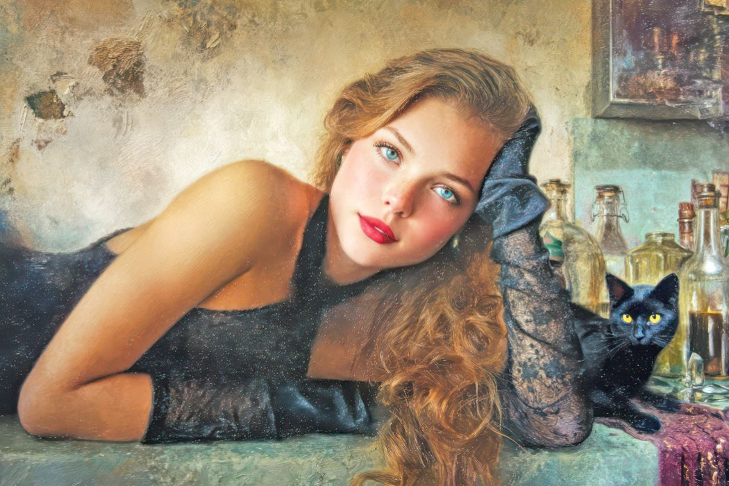 Premium Textil-Leinwand Sinnliche erotische Frauen