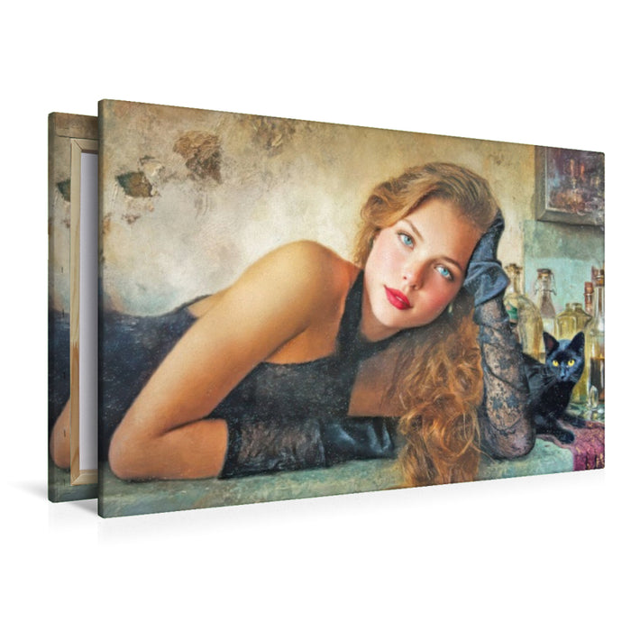 Premium Textil-Leinwand Sinnliche erotische Frauen