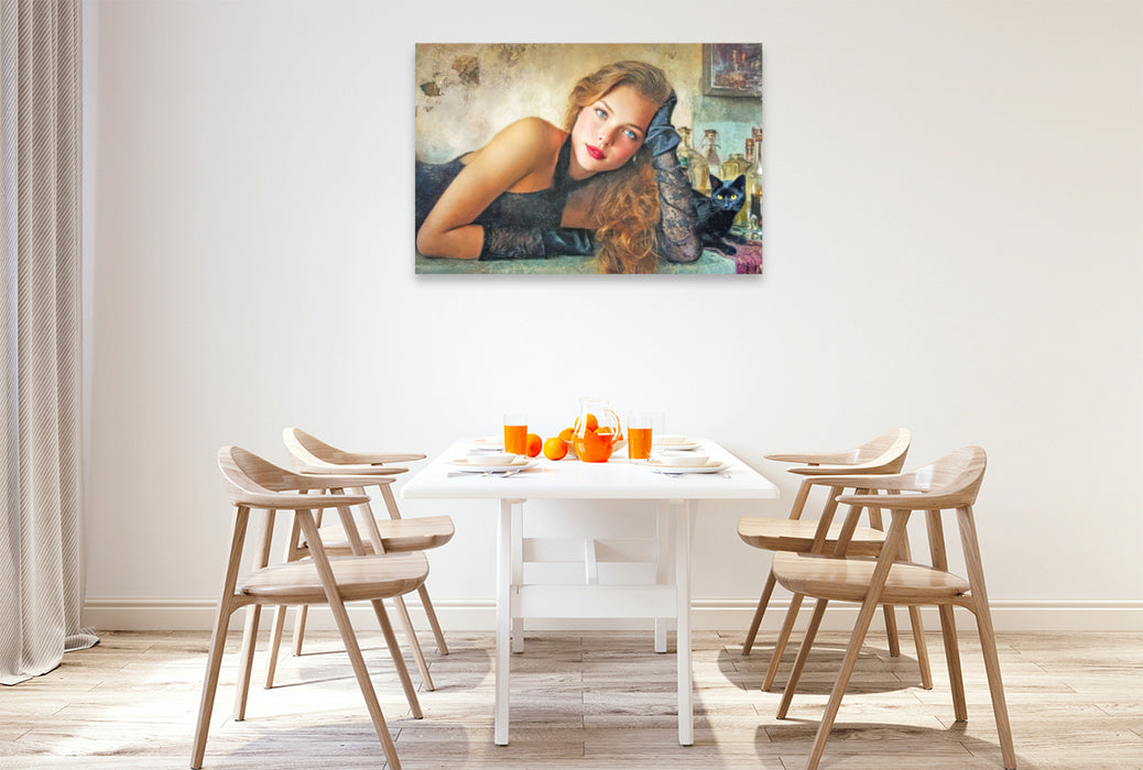 Premium Textil-Leinwand Sinnliche erotische Frauen
