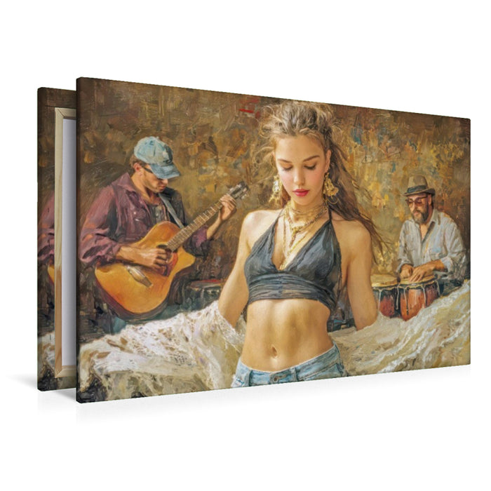 Premium Textil-Leinwand Sinnliche erotische Frauen