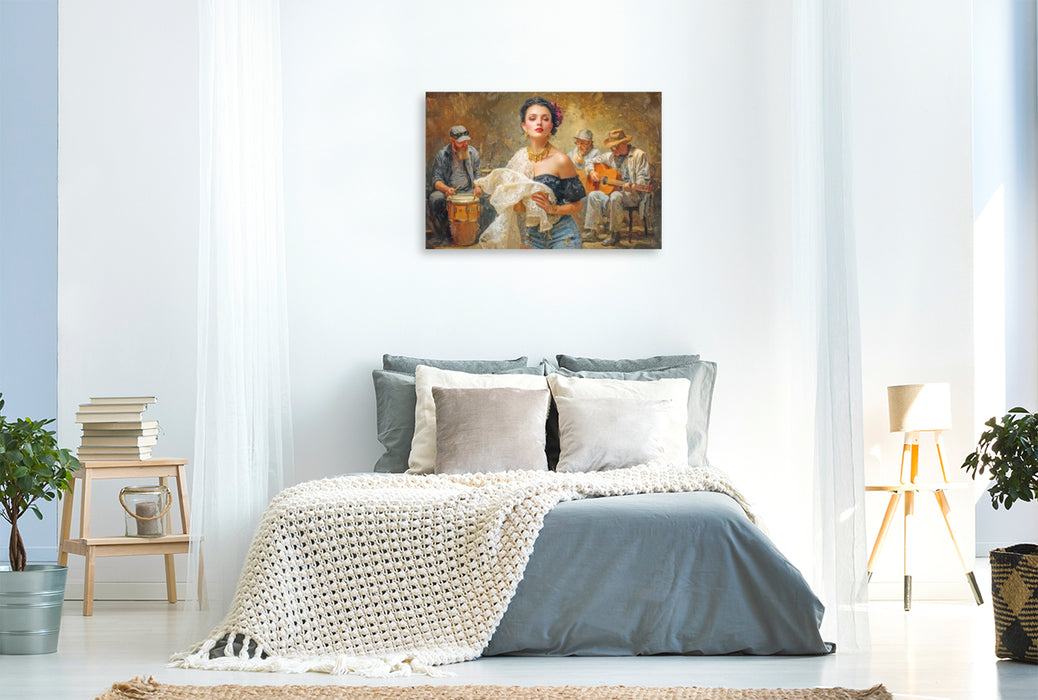 Premium Textil-Leinwand Sinnliche erotische Frauen