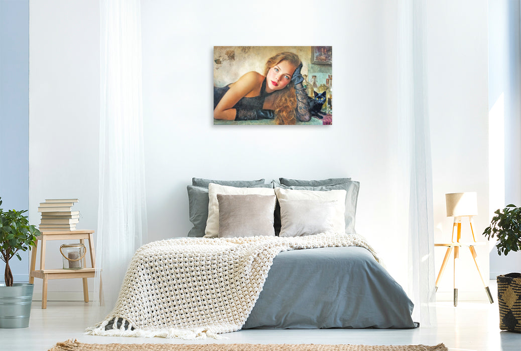 Premium Textil-Leinwand Sinnliche erotische Frauen