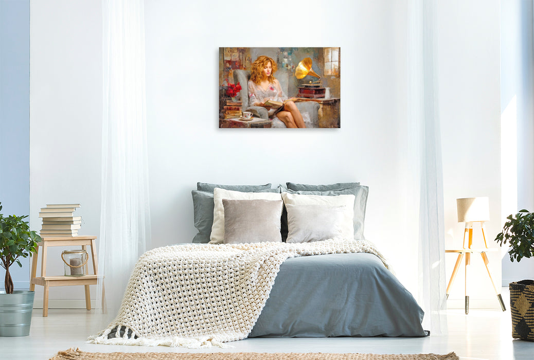 Premium Textil-Leinwand Sinnliche erotische Frauen
