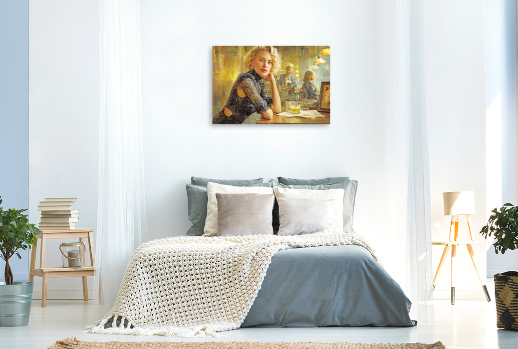Premium Textil-Leinwand Sinnliche erotische Frauen
