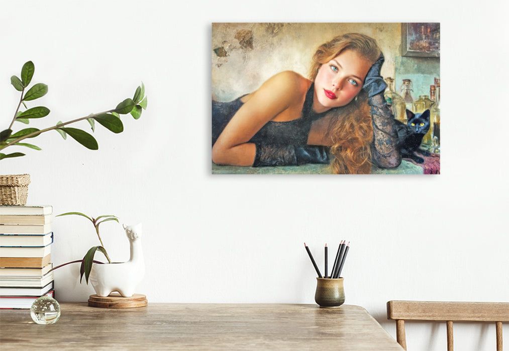 Premium Textil-Leinwand Sinnliche erotische Frauen