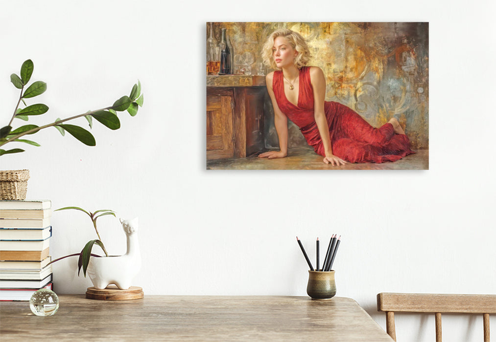 Premium Textil-Leinwand Sinnliche erotische Frauen