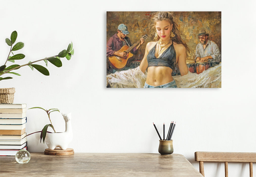 Premium Textil-Leinwand Sinnliche erotische Frauen