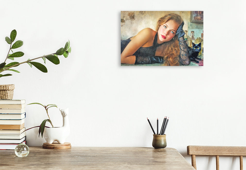 Premium Textil-Leinwand Sinnliche erotische Frauen