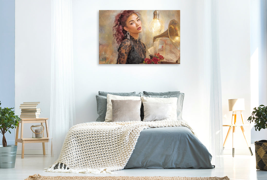Premium Textil-Leinwand Sinnliche erotische Frauen