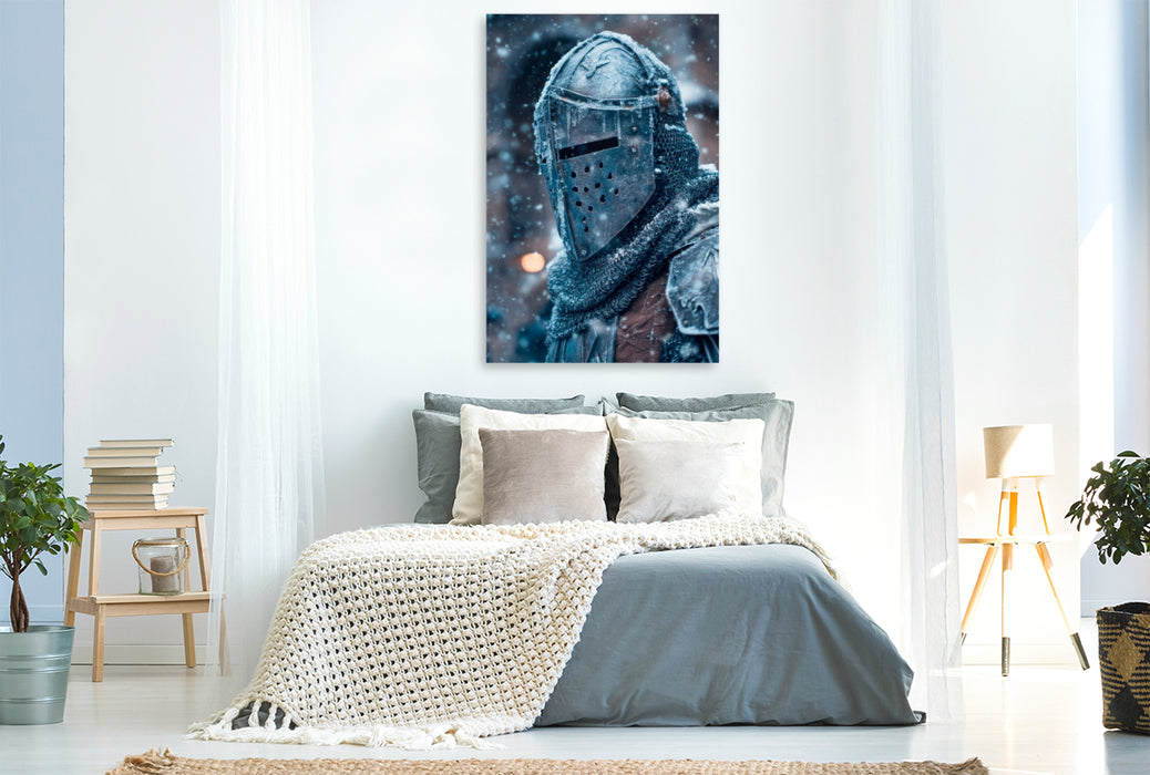 Premium Textil-Leinwand Portrait eines Ritters