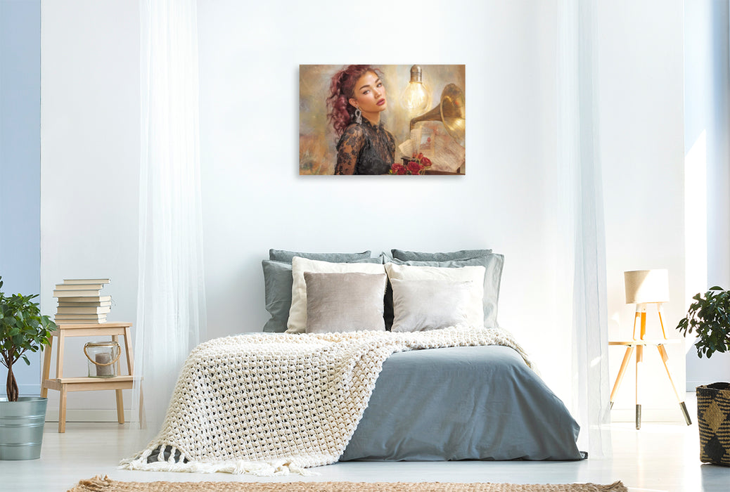 Premium Textil-Leinwand Sinnliche erotische Frauen