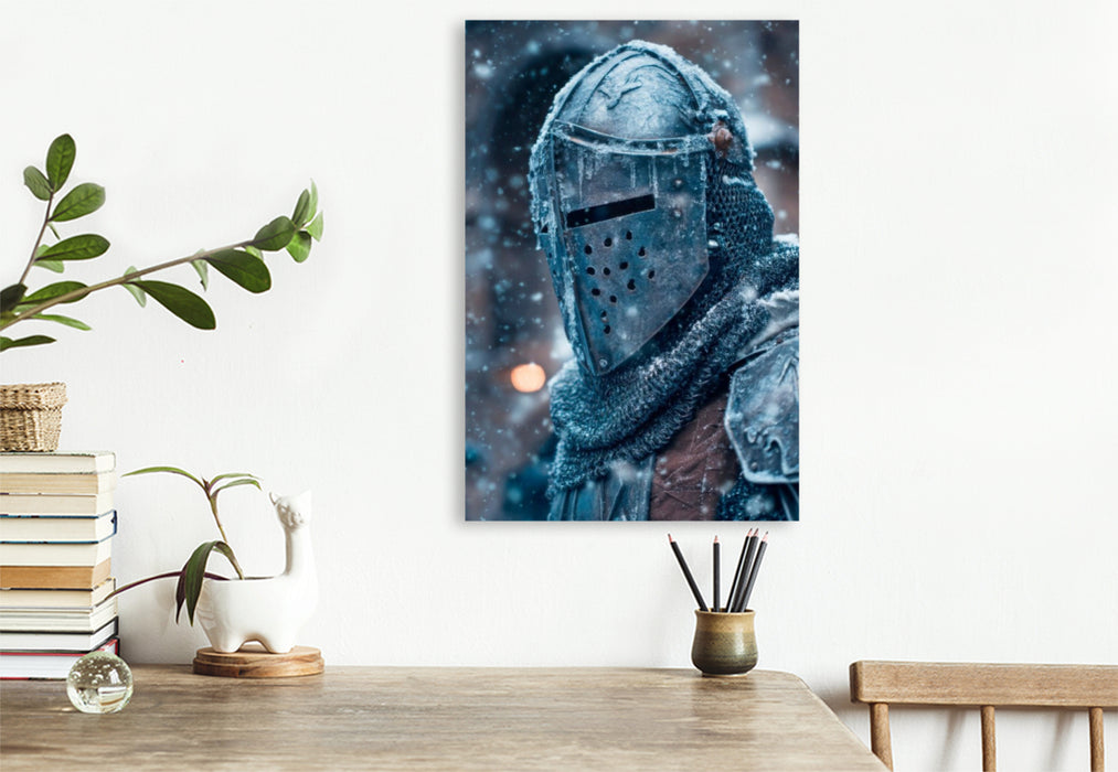 Premium Textil-Leinwand Portrait eines Ritters