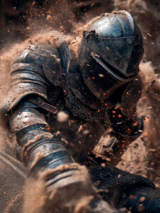Ritter - Im Staub der Schlacht - CALVENDO Foto-Puzzle'