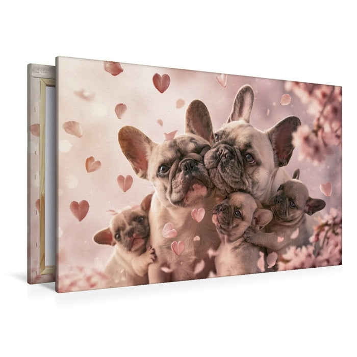 Premium Textil-Leinwand Frühling schnuppert Glück