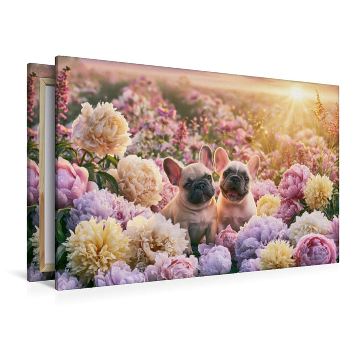 Premium Textil-Leinwand Blütenzauber genießen