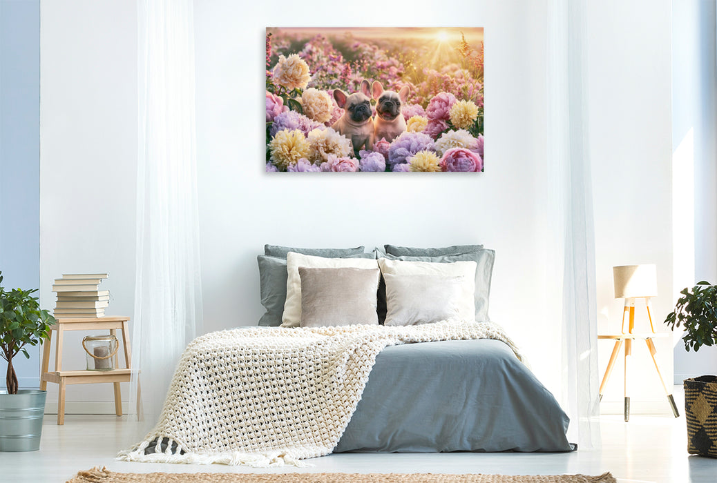 Premium Textil-Leinwand Blütenzauber genießen