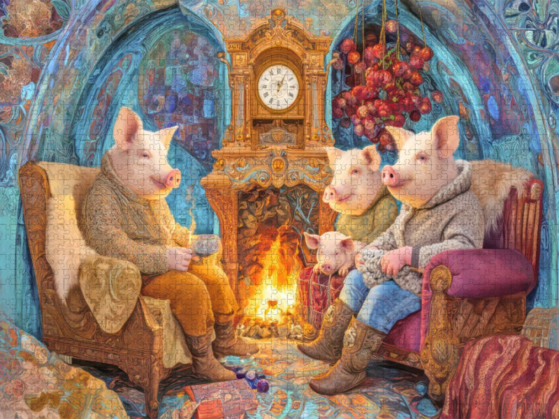 Niedliche Tierwohnungen - CALVENDO Foto-Puzzle'