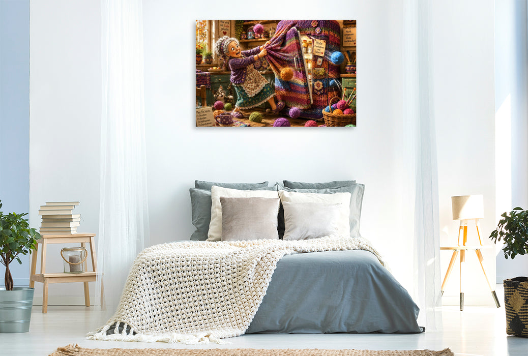 Premium Textil-Leinwand Wolle hält frisch