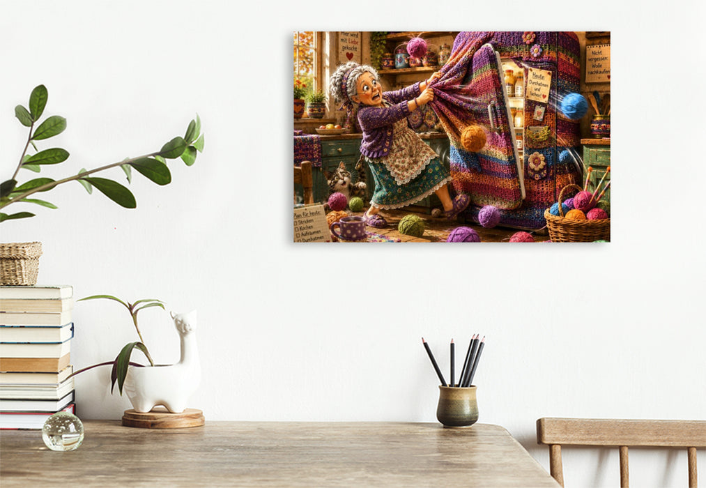 Premium Textil-Leinwand Wolle hält frisch