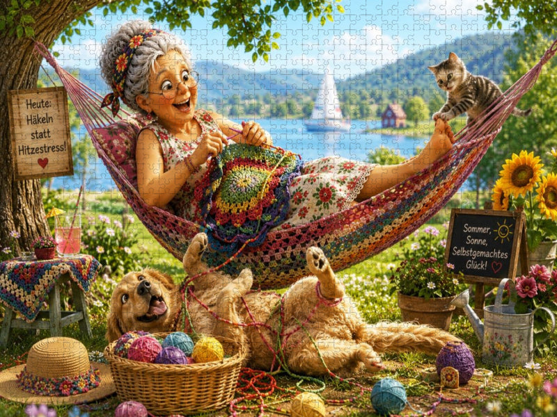 Abhängen und abhäkeln - CALVENDO Foto-Puzzle'