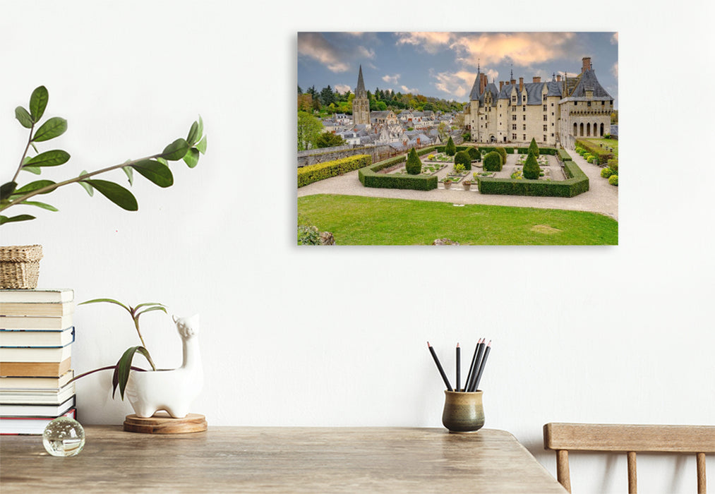 Premium Textil-Leinwand Schloss Langeais