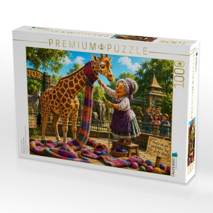 Maßarbeit für die Giraffe - CALVENDO Foto-Puzzle'
