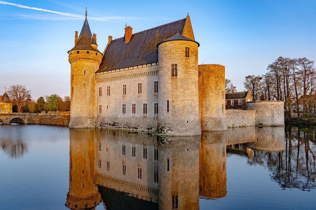 Premium Textil-Leinwand Schloss Sully-sur-Loire