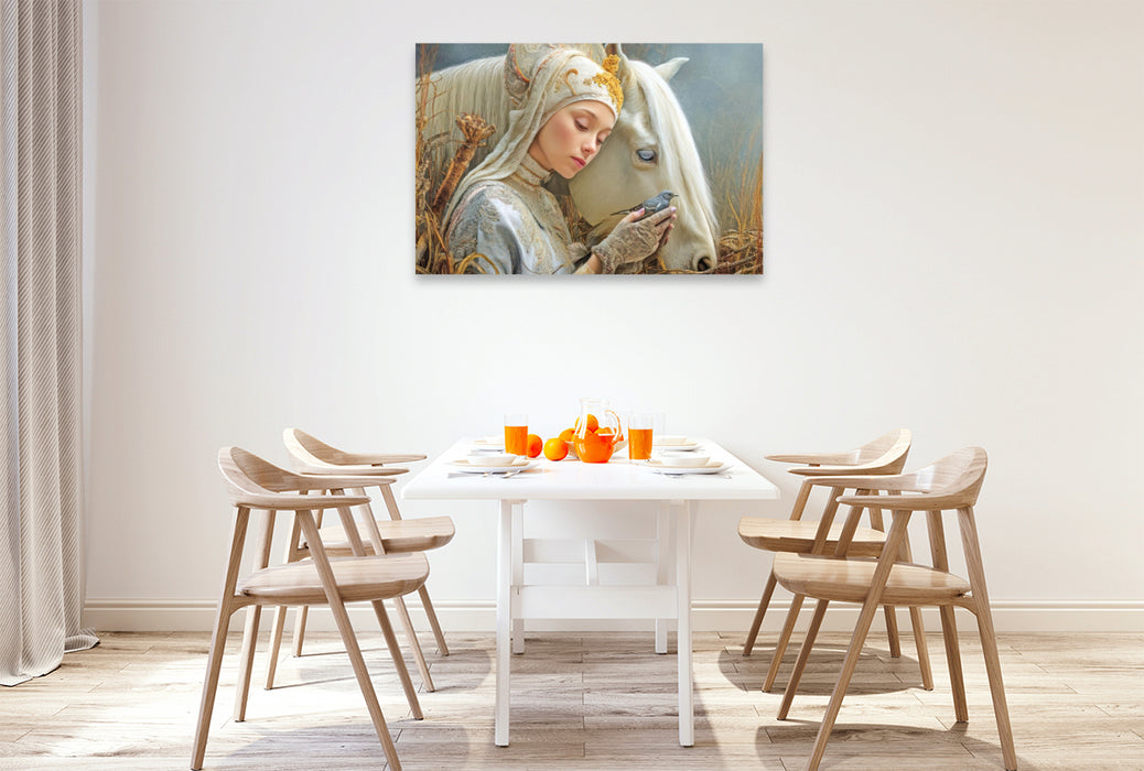 Premium Textil-Leinwand Melodien und Zuneigung