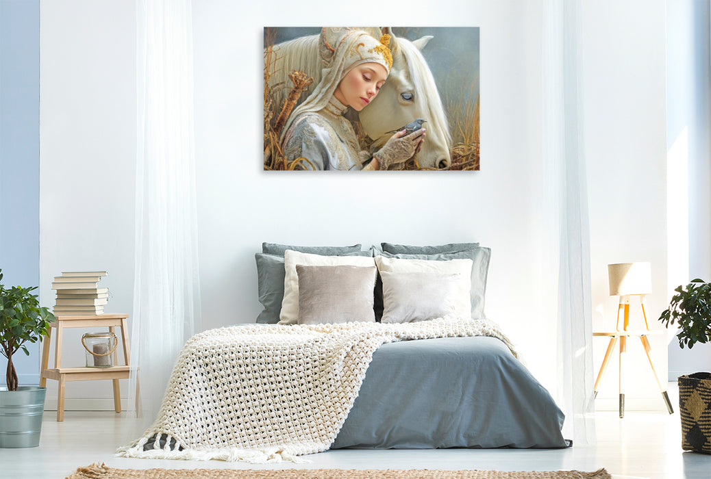 Premium Textil-Leinwand Melodien und Zuneigung