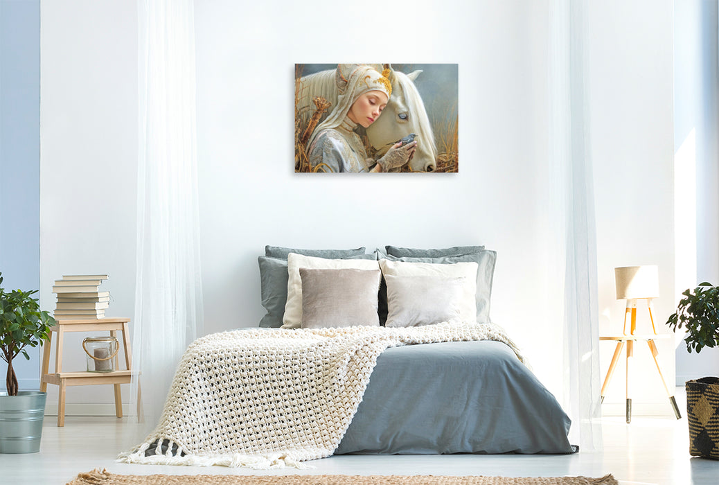 Premium Textil-Leinwand Melodien und Zuneigung