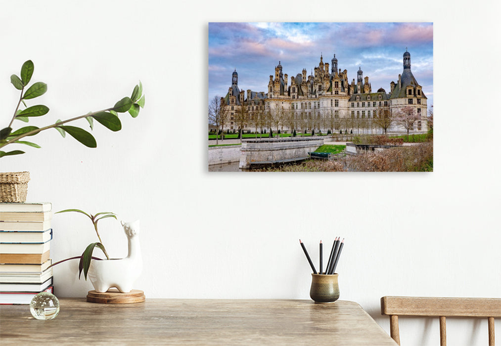 Premium Textil-Leinwand Schloss Chambord