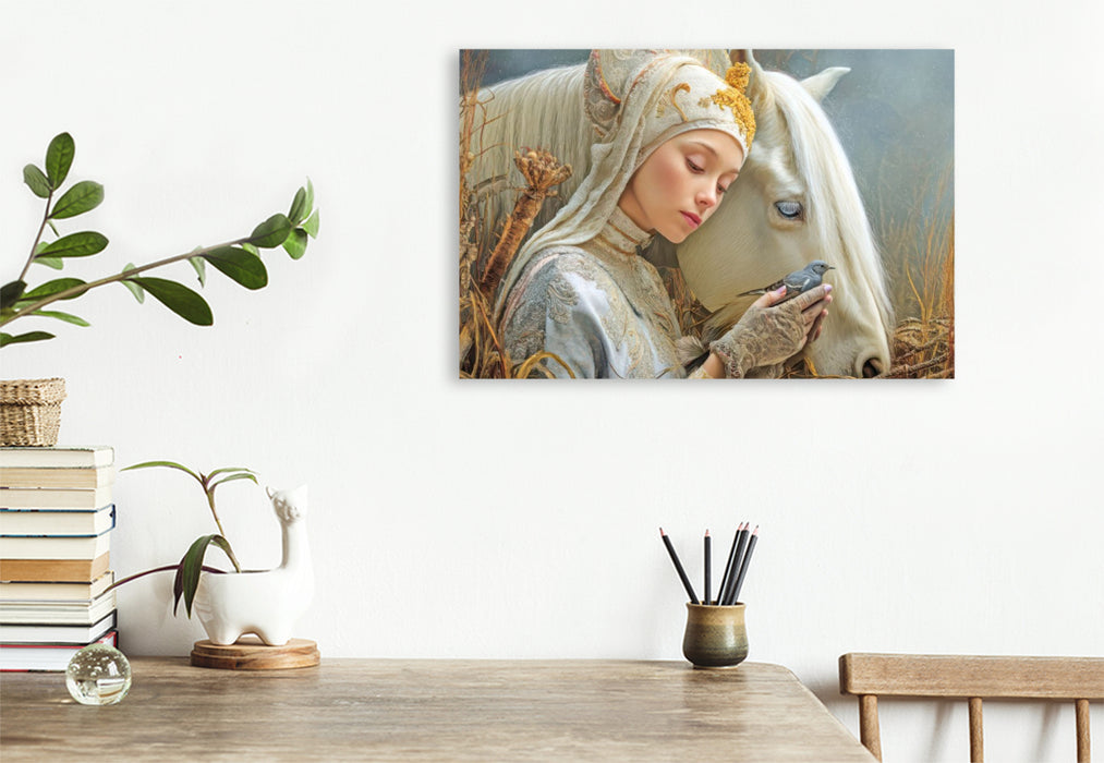 Premium Textil-Leinwand Melodien und Zuneigung