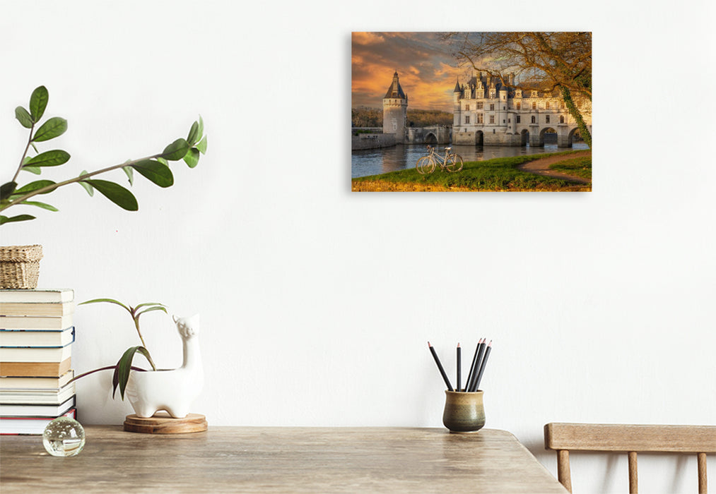 Premium Textil-Leinwand Schloss Chenonceau