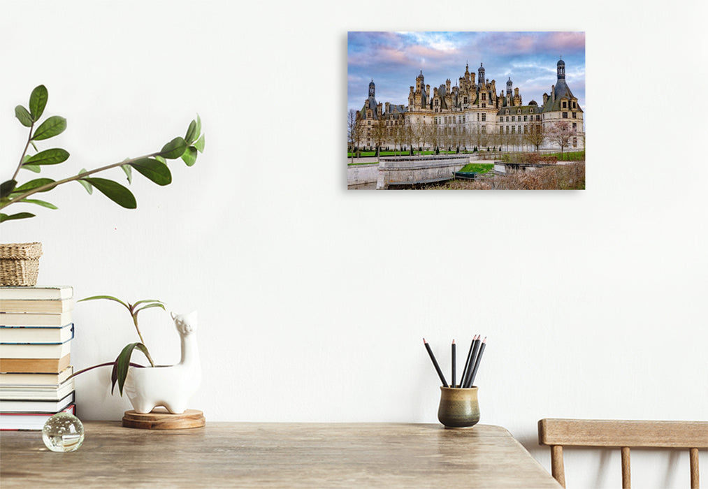Premium Textil-Leinwand Schloss Chambord