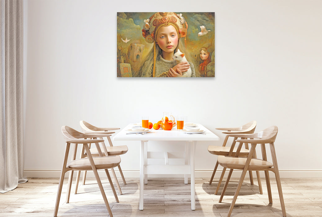 Premium Textil-Leinwand Melodien und Zuneigung