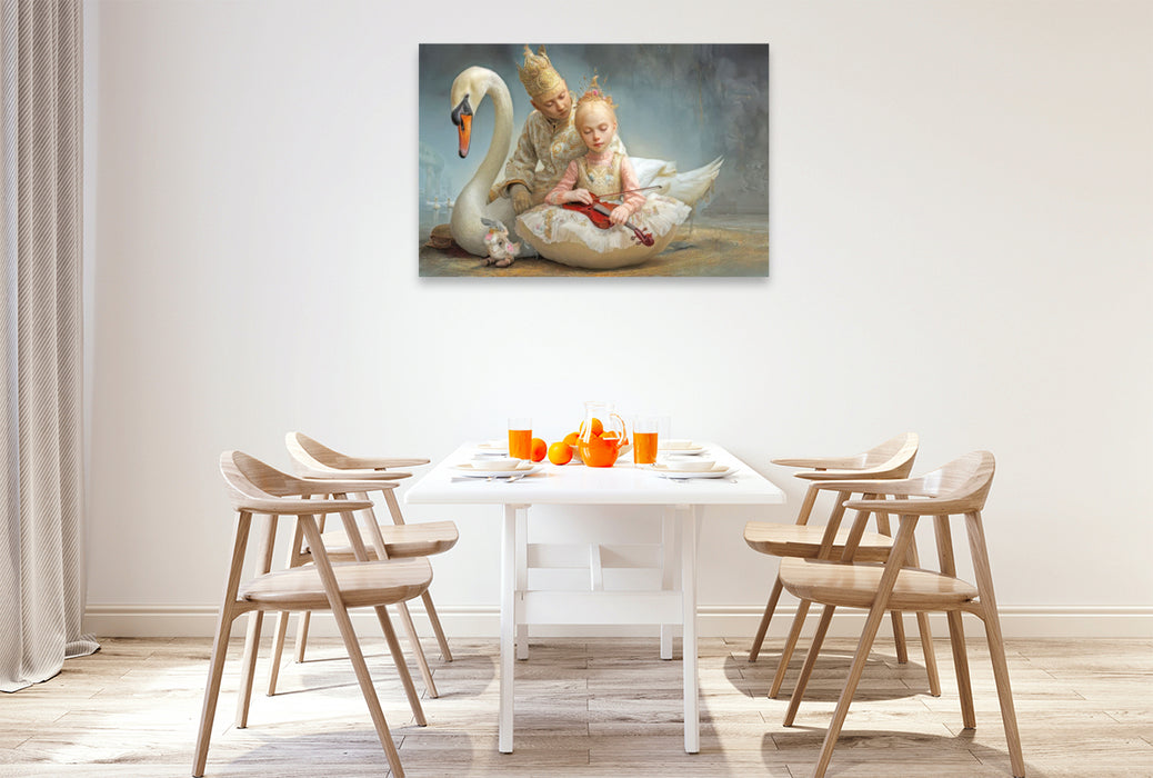 Premium Textil-Leinwand Melodien und Zuneigung