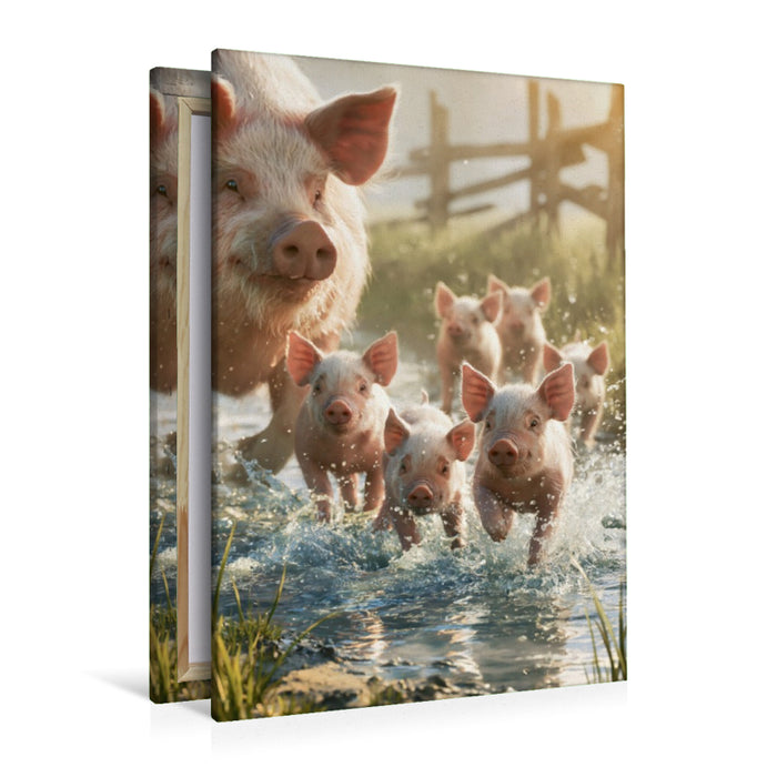 Premium Textil-Leinwand Ein Motiv aus dem Kalender Tierische Landliebe