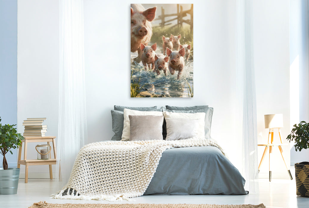 Premium Textil-Leinwand Ein Motiv aus dem Kalender Tierische Landliebe