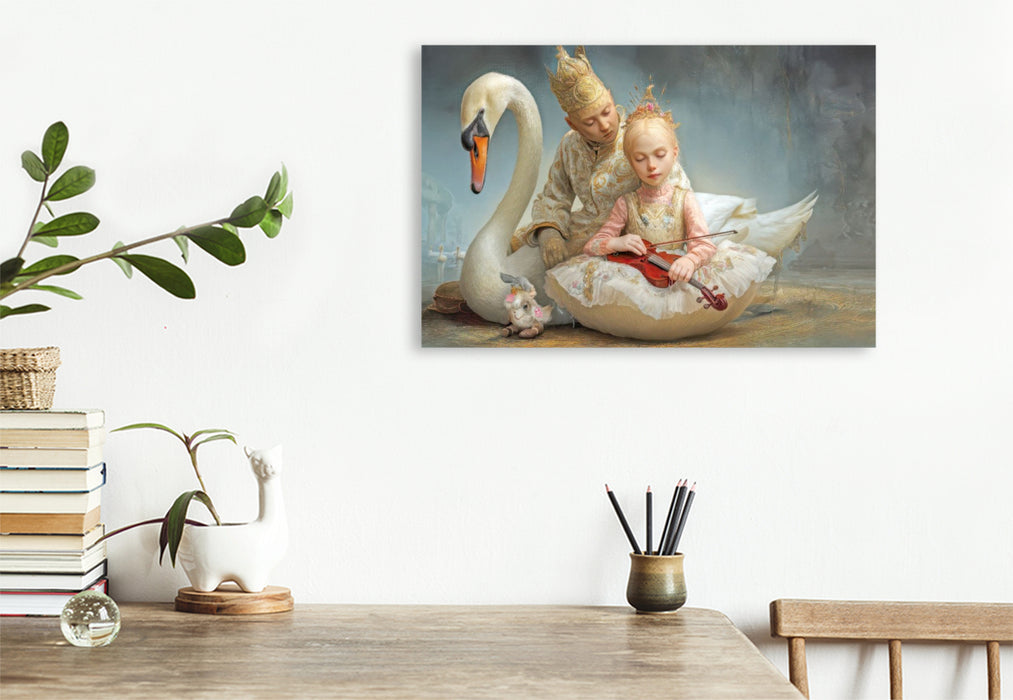 Premium Textil-Leinwand Melodien und Zuneigung