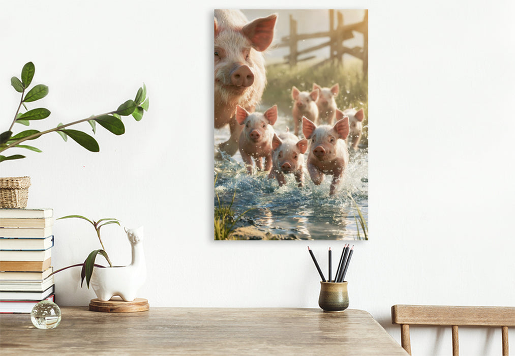 Premium Textil-Leinwand Ein Motiv aus dem Kalender Tierische Landliebe