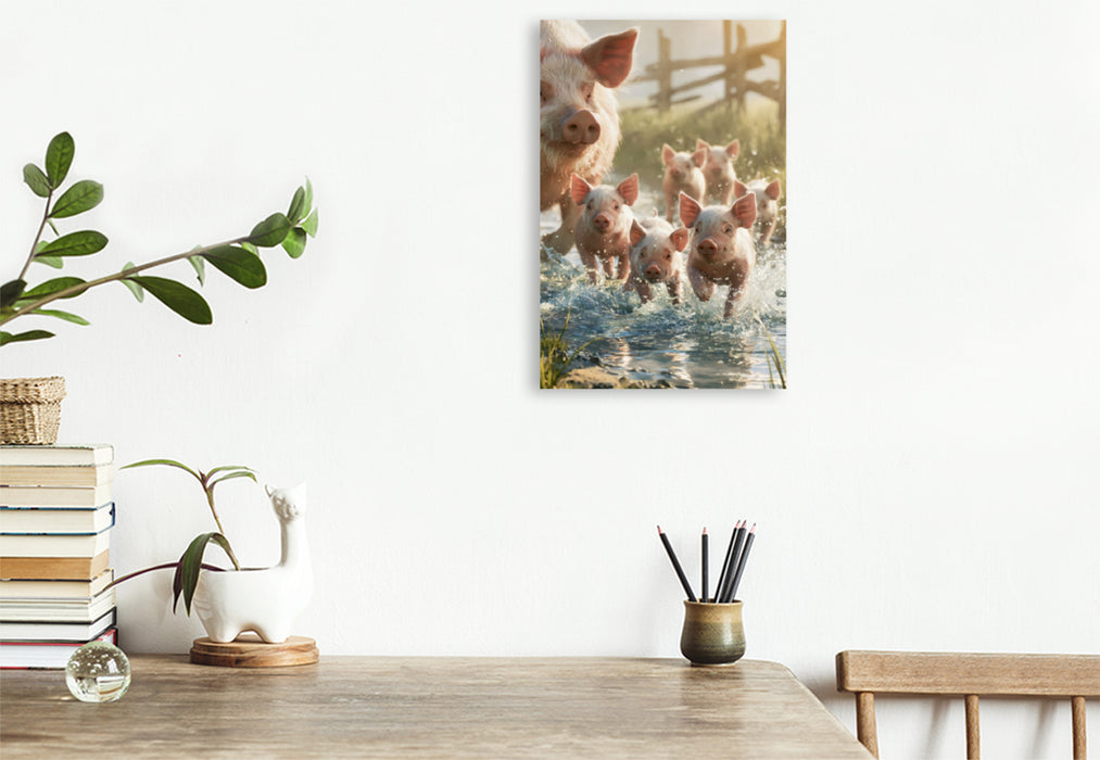 Premium Textil-Leinwand Ein Motiv aus dem Kalender Tierische Landliebe
