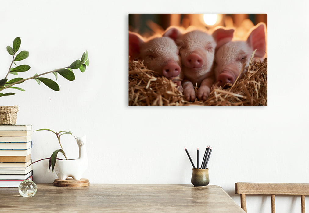 Premium Textil-Leinwand Ein Motiv aus dem Kalender Bauernhofzauber