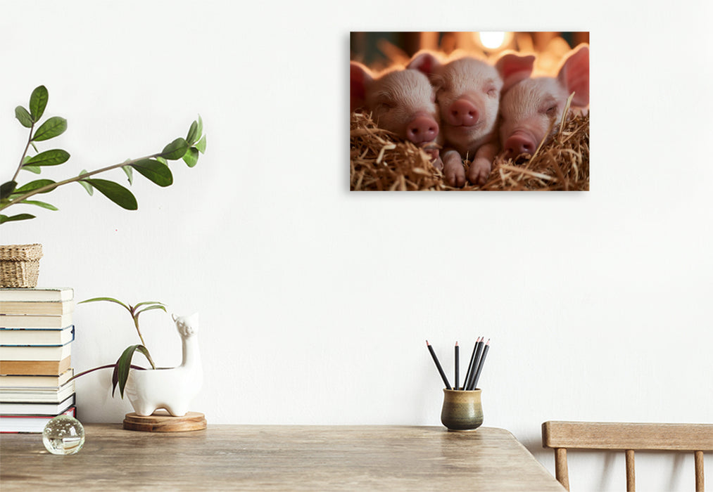 Premium Textil-Leinwand Ein Motiv aus dem Kalender Bauernhofzauber